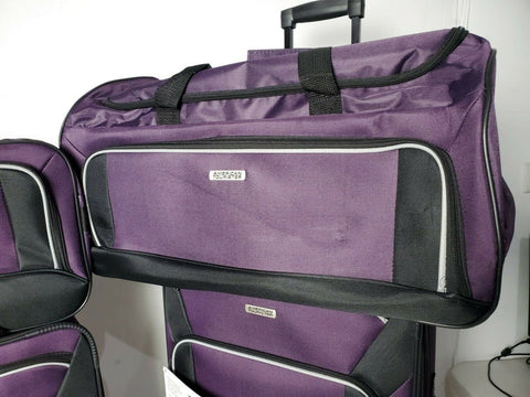 $350 New American Tourister FieldBrook XLT 4PC Luggage Set Purple Soft case