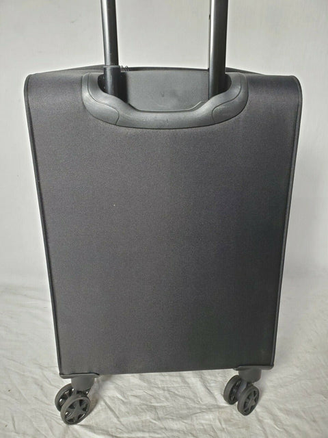 $300 New DKNY Trademark 21" Soft side Spinner Suitcase Luggage Carry On Black