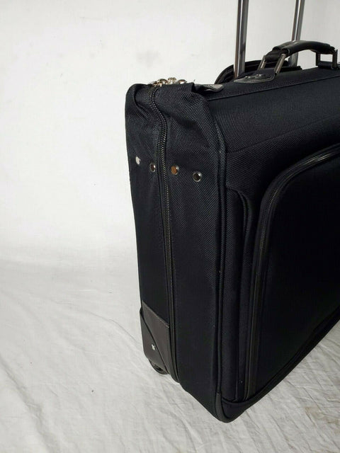 $350 London Fog Buckingham 44" Wheeled Garment Bag Suitcase Luggage Black