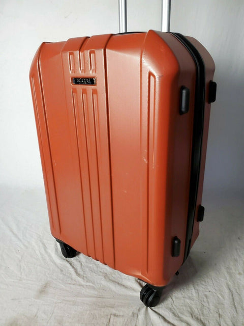 $380 Elite Luggage Capitola 24" Hard Case Luggage Spinner Suitcase Orange TSA