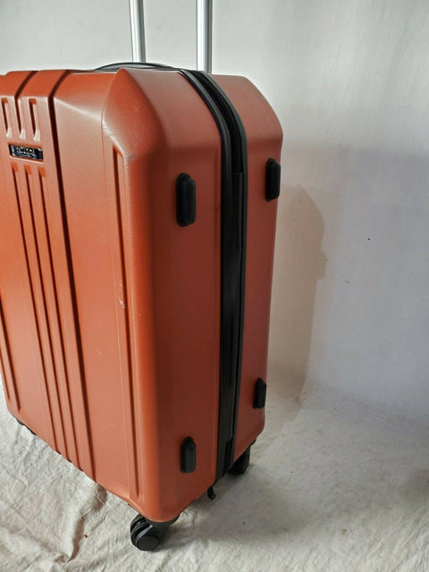 $380 Elite Luggage Capitola 24" Hard Case Luggage Spinner Suitcase Orange TSA