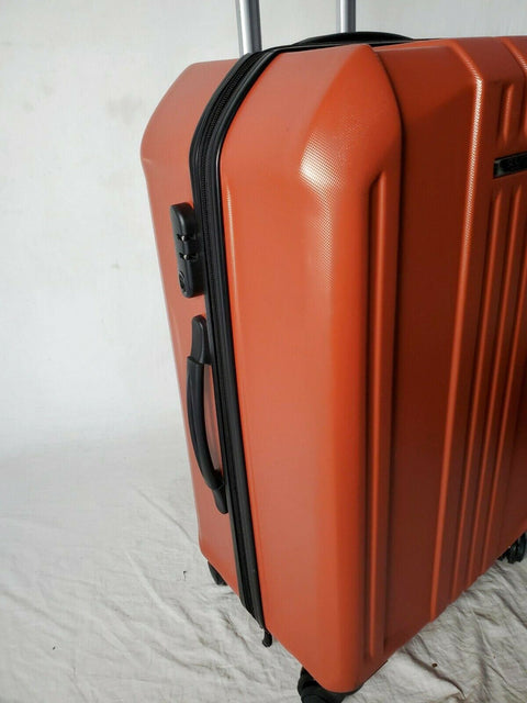 $380 Elite Luggage Capitola 24" Hard Case Luggage Spinner Suitcase Orange TSA