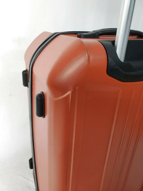 $380 Elite Luggage Capitola 24" Hard Case Luggage Spinner Suitcase Orange TSA