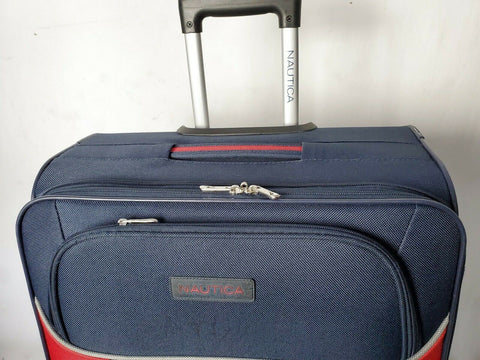 Nautica Oceanview 28" Luggage Spinner Suitcase Navy Blue Red Upright