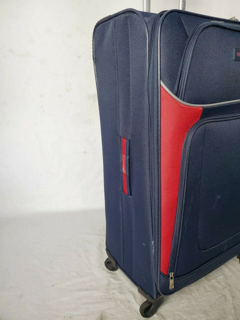 Nautica Oceanview 28" Luggage Spinner Suitcase Navy Blue Red Upright