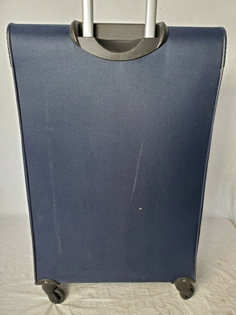 Nautica Oceanview 28" Luggage Spinner Suitcase Navy Blue Red Upright