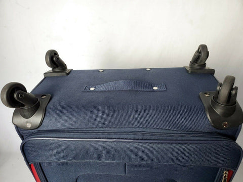 Nautica Oceanview 28" Luggage Spinner Suitcase Navy Blue Red Upright
