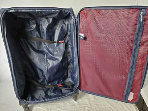 Nautica Oceanview 28" Luggage Spinner Suitcase Navy Blue Red Upright