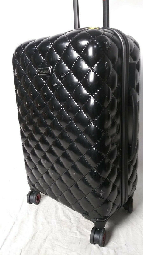 Rockland Quilt Collection 24 Hardcase Spinner Luggage Travel Suitcase Black