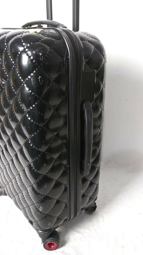 Rockland Quilt Collection 24 Hardcase Spinner Luggage Travel Suitcase Black