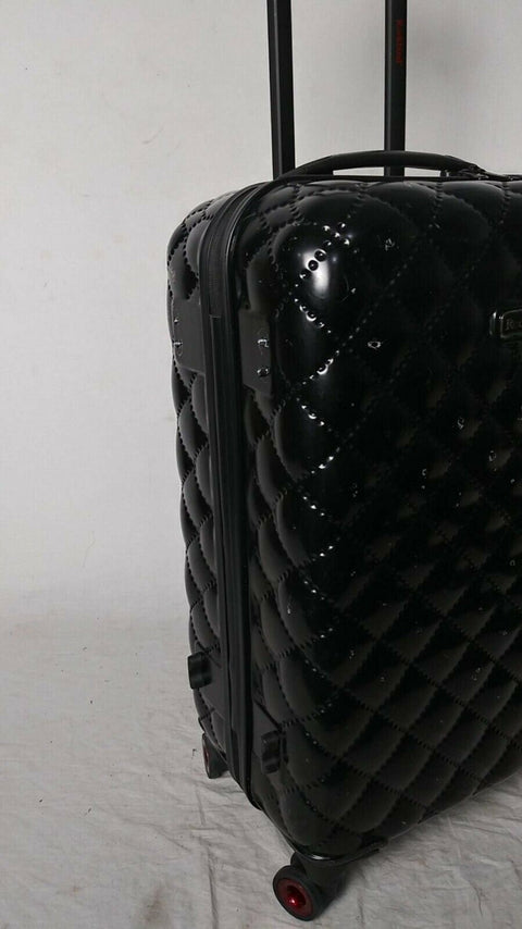 Rockland Quilt Collection 24 Hardcase Spinner Luggage Travel Suitcase Black