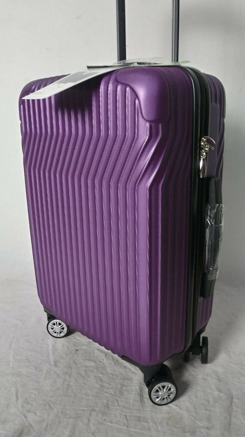 $290 New Rockland Pista 20" Hard case Luggage Suitcase Carry On Purple Textured