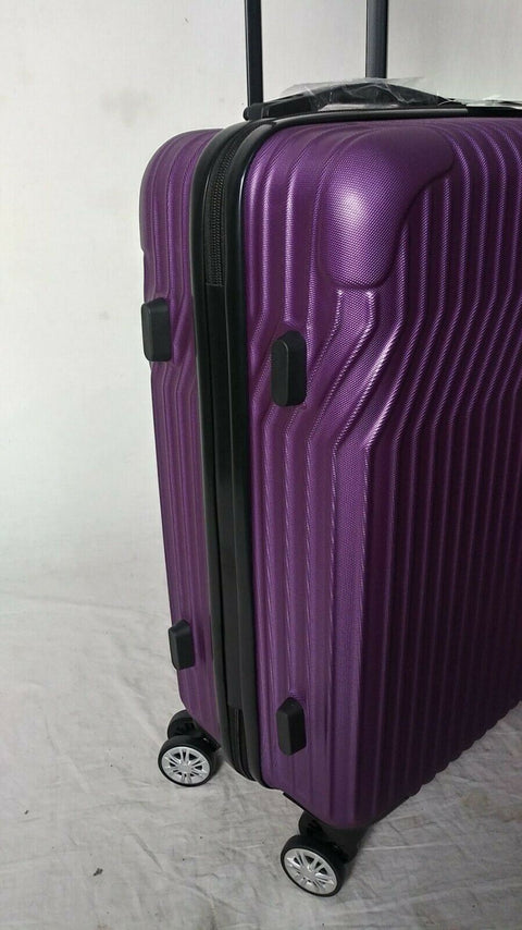 $290 New Rockland Pista 20" Hard case Luggage Suitcase Carry On Purple Textured