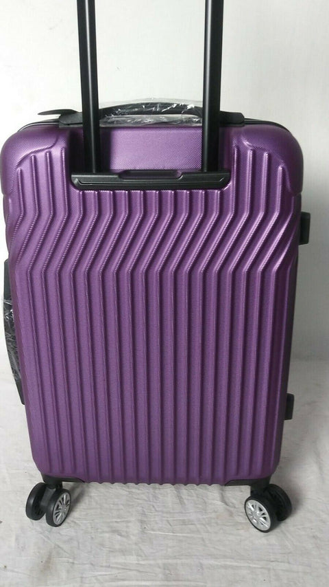$290 New Rockland Pista 20" Hard case Luggage Suitcase Carry On Purple Textured