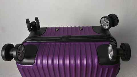 $290 New Rockland Pista 20" Hard case Luggage Suitcase Carry On Purple Textured