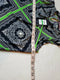 New TOMMY HILFIGER Women Blue Green Geo Print Knot Neck Sleeveless Blouse Top L - evorr.com