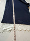 New TOMMY HILFIGER Women Blue Short Sleeve Lace Hem Blouse Top Button Neck M - evorr.com