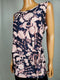 New TOMMY HILFIGER Women Black Floral Print Size Knot Sleeveless Blouse Top XL - evorr.com
