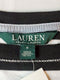 New Lauren Ralph Lauren Women's Black White Striped Blouse Top Boat Neck Size S - evorr.com