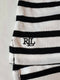 New Lauren Ralph Lauren Women's Black White Striped Blouse Top Boat Neck Size S - evorr.com