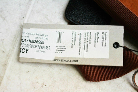 Neuf Kenneth Cole Reaction Colombien Cuir Cognac Affaires Rabat Portable Sac