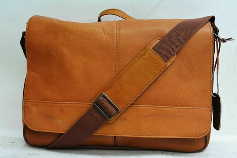Neu Kenneth Cole Reaction Kolumbien Leder Cognac Business Klappe Laptop Tasche