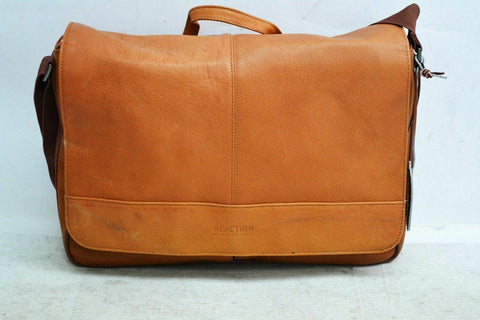 Neu Kenneth Cole Reaction Kolumbien Leder Cognac Business Klappe Laptop Tasche