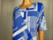 $69 Alfani Women Blue Print Blouse Top Dolman Sleeve Asymmetrical Hem Size S - evorr.com