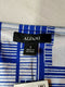 $69 Alfani Women Blue Print Blouse Top Dolman Sleeve Asymmetrical Hem Size S - evorr.com