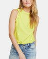 $108 New Free People Women's Sleeveless Green Twisted Blouse Top Size XS
