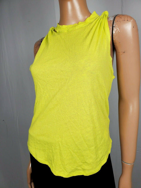 $108 New Free People Women's Sleeveless Green Twisted Blouse Top Size XS