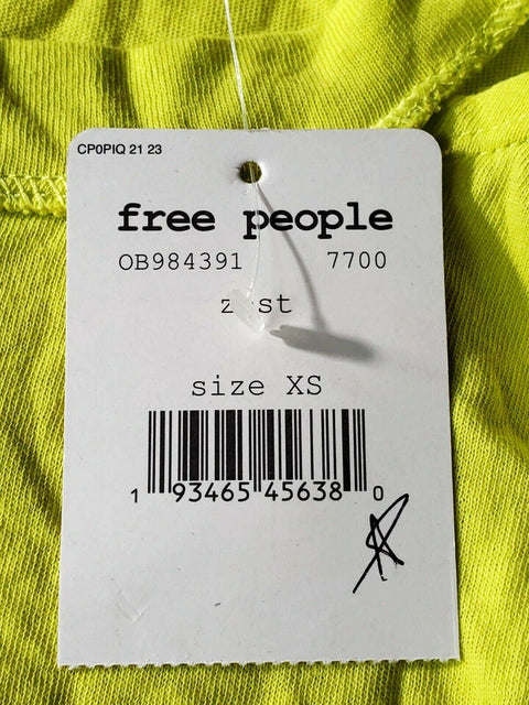 $108 New Free People Women's Sleeveless Green Twisted Blouse Top Size XS