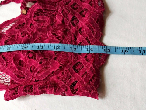 $108 New Free People Women's ADELLA BRALETTE Lace Bra Pink Size S - evorr.com