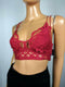 $108 New Free People Women's ADELLA BRALETTE Lace Bra Pink Size S - evorr.com