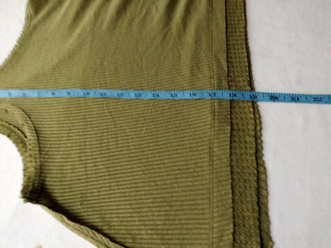 $108 New Free People Women's Sleeveless Green Ribbed Tank Blouse Top Size XS - evorr.com