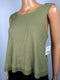 $108 New Free People Women's Sleeveless Green Ribbed Tank Blouse Top Size XS - evorr.com
