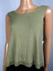 $108 New Free People Women's Sleeveless Green Ribbed Tank Blouse Top Size XS - evorr.com