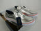 New Polo Ralph Lauren Men's Sneakers Metallic Thorton Silver Shoes Foil Size 9 D - evorr.com