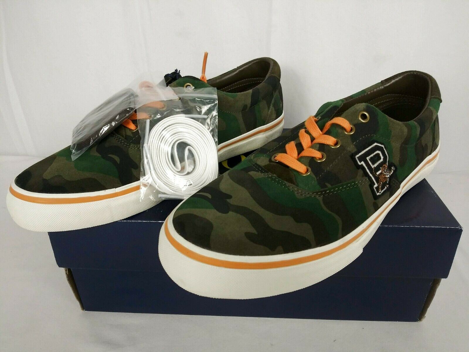 Polo Ralph Lauren Camo Thornton Canvas Sneakers Gum Sole Men’s 7.5 D Ralph Lauren Camouflage Multicolor Casual Shoes for Men for  main image 2