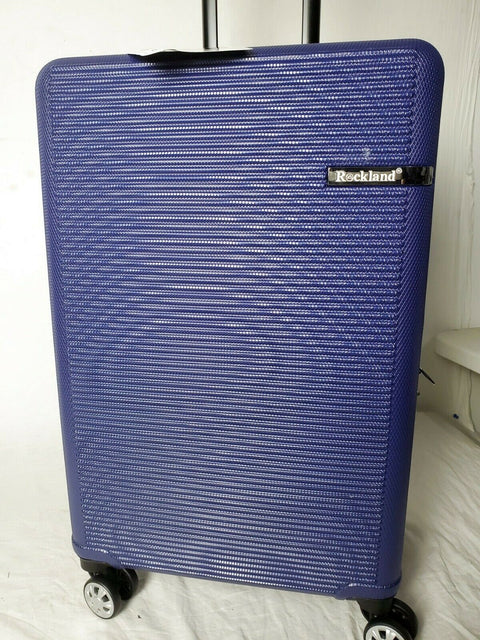 Rockland Skyline 24" Hard case Luggage Suitcase Blue Spinner Wheels