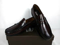 New Florsheim Burgundy Leather Berkley Penny Loafer Mock Toe Dress Shoe 10.5 EEE - evorr.com