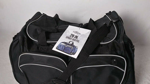 New Travelers Club Duffel Bag Black 28" Adventure Sport - evorr.com
