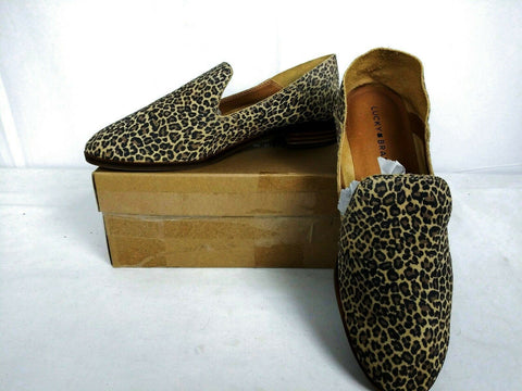 Lucky Brand Womens Cahill Leather Slip On Smoking Loafers Shoes Suede Upper 9M - evorr.com