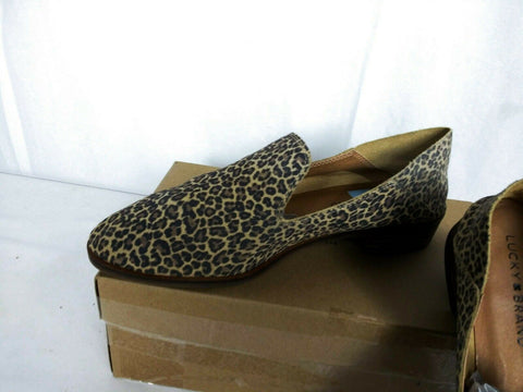 Lucky Brand Womens Cahill Leather Slip On Smoking Loafers Shoes Suede Upper 9M - evorr.com