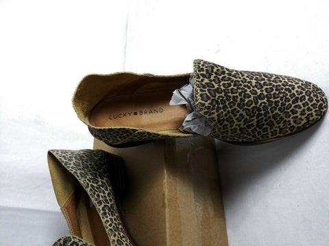 Lucky Brand Womens Cahill Leather Slip On Smoking Loafers Shoes Suede Upper 9M - evorr.com