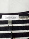 New Calvin Klein Women Short Sleeve Black Striped Pocket Blouse Top Size S - evorr.com