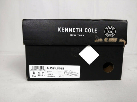 Awearness Kenneth Cole AWEAR-TECH Advance Slip On Black Moc Toe Leather Shoe 8 M - evorr.com