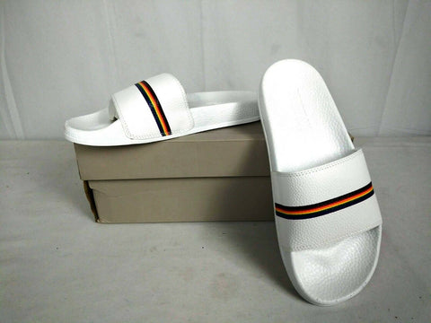 Kenneth Cole Reaction Mens Slide 4 Pride Pebble Flip-Flops Sandals White Slip On - evorr.com