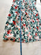 Maison Jules Womens Dress Flutter Sleeves Draw String Blue Red Flower Print XS - evorr.com