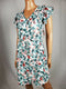 Maison Jules Womens Dress Flutter Sleeves Draw String Blue Red Flower Print XS - evorr.com